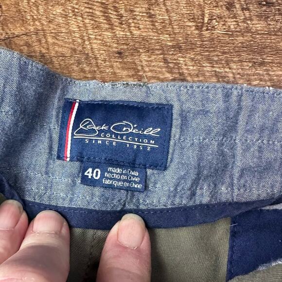 Jack O'Neill Cargo Shorts Olive Green Size 40 - Picture 5 of 5